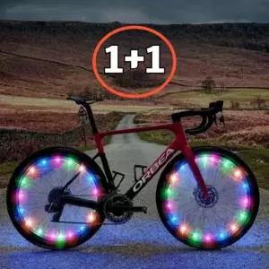 2개 자전거바퀴 led 자전거 휠 라이트 야간 조명