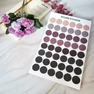 스티커 문구 다이어리 원형 데코 컬러 라운드 색상
