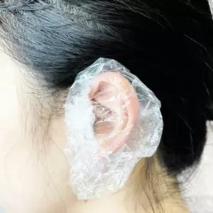 소음방지귀마개 일회용 이어캡 비닐 귀보호 커버 100p 염색 파마