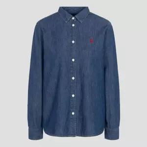 [백화점 정품] 빈폴 레이디스 인디고 데님 레귤러숏 셔츠 - 블루BF6164E03P