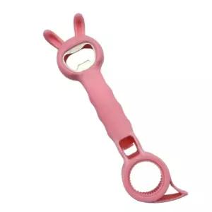 주방용품 오프너 토끼 디자인 캔 병 뚜껑 따개 핑크 유리병 페트병