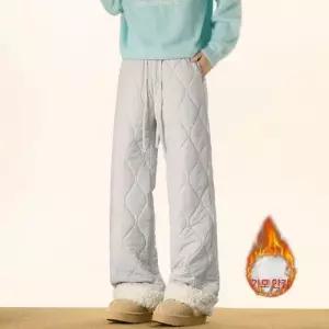 록쉬블몰 남사친 팬츠 면 도톰배기 퀼팅 겉패딩 램스울 보온 HO1