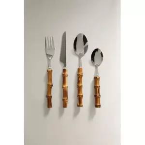 자라 ZARA 대나무 손잡이 커트러리 4피스 세트 - 브라운1232091