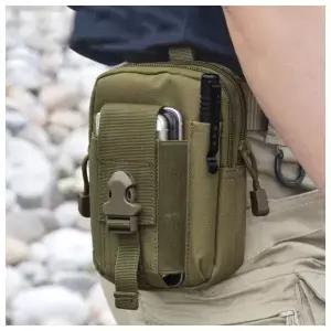 서바이벌 허리벨트 보조가방(카키)