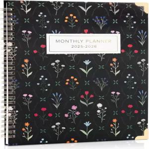 아름다운 2025-2026 월간 플래너 및 캘린더 북 - 생산성 향상을 위해 작업을 쉽게 정리할 수 있는 노트북