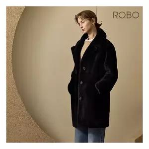 로보 리버시블 카라 하프 무스탕