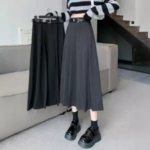 웬더스 모직 플 롱스커트 주름치마 SD-260151