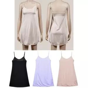 자극없는 촤르르 끈조절 원피스 슬립 쉬폰슬립 잠옷롱슬립 슬립나시 슬립이너원피스