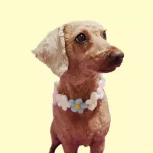 강이지 목걸이 꽃모양 액세서리 중형 애견스카프 고양이스카프 토끼옷 강아지목줄