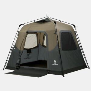 캠핑용 카멜 크라운 즉석 텐트 4-6인용 텐트 방수 간편한 설치 60초 만에 야외 하이킹용 캐리백이 있는 백팩킹 텐트 설치