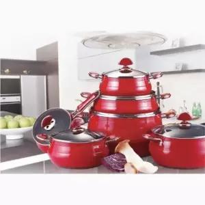 WL 가벼운 반영구 포시아 레드 곰솥 28cm 손잡이냄비