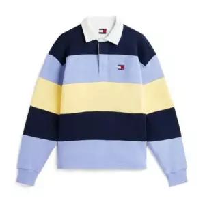 매장정품 TOMMY JEANS 타미진스 공용 릴랙스 배지 스트라이프 럭비 티셔츠 T32G0TKT10TMT1 1274411