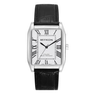 eAj 남성용 미콘 빈티지 탱크 스퀘어 드레스 시계 u2013 순정 가죽 스트랩, 일본 쿼츠, 방수 기능