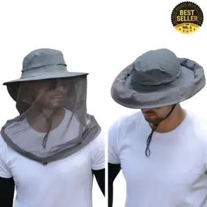 여름낚시모자 벌 야외 얼굴 모기장 낚시용 방충모