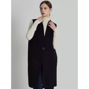 [르오트(LeOT)] 프리미엄 캐시미어 울블렌디드 버클 롱 베스트-사이즈 5588까지