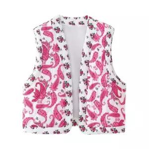 EAMT 여친 면 캐주얼 누빔패딩 베스트 조끼 에스닉 EUNG3