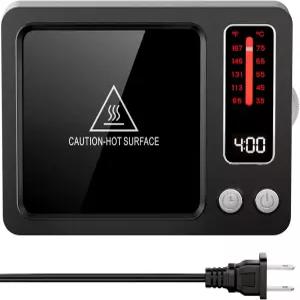 가이아탑 커피 머그 워머 36W 고속 난방 5가지 온도 설정 0.5-9H 타이머 워터 밀크티 코코아 스마트 캔들