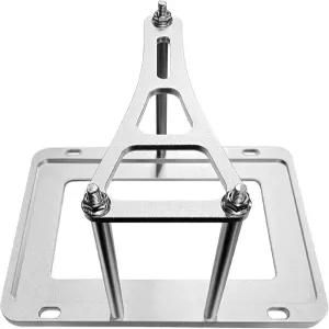 JMSMSH 알루미늄 실버 빌렛 박스 범용 배터리 트레이 홀드 다운 트렁크 재배치 레이싱 마운트 대부분의