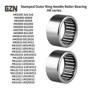10PCS 스탬프 외부 링 니들 롤러 베어링 HK 시리즈 HK0306 HK0408 0508 0607