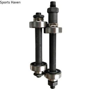 사이클링 용품 스틸 휠 허브 자전거 액슬 할로우 스핀들 샤프트 베어링 전방 후방 레버