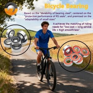크롬 강철 이중 밀봉 163110 2RS 자전거 베어링(IRD 하단 브래킷 및 허브 페달용) 16x31x10mm 4개 선택