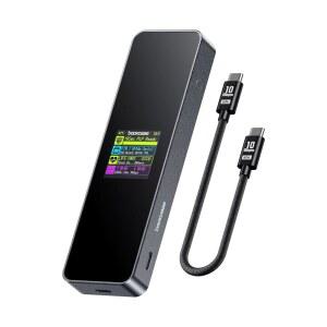 DOKCASE 비주얼 스마트 M.2 NVMe SSD 인클로저, 쓰기 데이터 손실 방지 지원 10s PLP, USB 3.2 Gen 2 Type-C (10 Gbps), PCIe 크기 2230 / 2242 2260 2280, M-Key B+M Key UASP