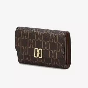 닥스 DCWA5E718W2 SAINT BARNET 브라운 DD로고패턴 가죽 반지갑 WZS122 FUZ771