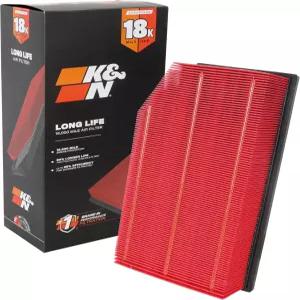 K N 엔진 에어 필터 장수명 18 000마일 교체 2018-2021 지프 랭글러 JL 및 글래디에이터 KNA-5076과 호환