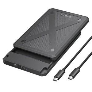 iDsonix 2.5인치 하드 드라이브 인클로저, 6Gbps USB C 3.1에서 SATA III까지 7mm / 9.5mm SSD HDD, 도시바 삼성 WD 블랙(PW25-1C3)과 호환 가능