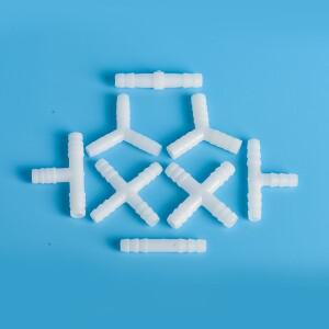 8mm 10mm 티스트레이트크로스 커넥터 정원 호스 용 워터 스플리터 관개 피팅 급수 시스템 온실 3Pcs