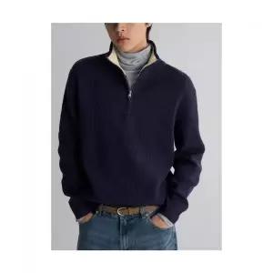 매장정품 에잇세컨즈 8SECONDS 하프집업 하이넥 니트 - 네이비 456151CM1R 205774