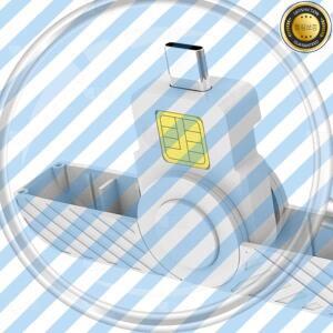 휴대용 USB 카드 리더기 타입-C ID CAC ATM 비자 SIM 칩 디지털 인증서 보안용