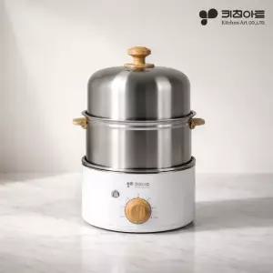 [eTVws]키친아트 304올스텐 2단 계란찜기 타이머 에그쿠커 KA-7014S2