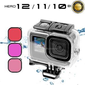 GoPro Hero 용 60M 방수 케이스 12 11 10 9 검정색 보호 다이빙 수중 하우징 쉘 커버 빨간색 보라색 컬러