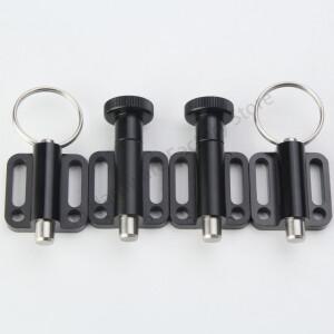 QB246 정밀 용수스틸 로딩 인덱싱 핀  알루미늄 손잡이  스테인리스 스틸 플런저  장착 플랜지 포함