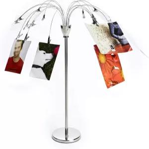 움브라 포토폴스 - 도금된 와이어와 금속 클립이 있는 데스크톱 사진 홀더 및 그림 스탠드 니켈
