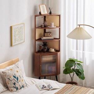 코너책장 거실 높은 높은책장 수납장 책꽂이 우드 디자인