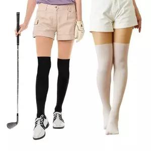 이룸 여성 투톤 골프 반반 스타킹 오버 니삭스 타이즈