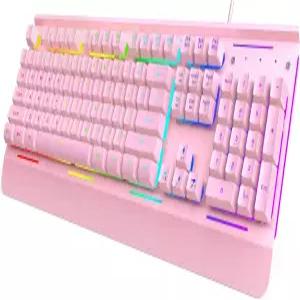 테크넷 게이밍 키보드 USB 유선 컴퓨터 15존 RGB 조명 IP32 방수 안티 고스팅 키 25개 올 메탈 패널 위스퍼