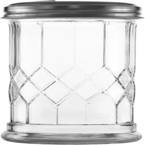 웡블리 유리 슈가 셰이커 디스펜서 12온스 쉽게 부을 수 있는 스테인리스 스틸 플립 탑 뚜껑 설탕 분말