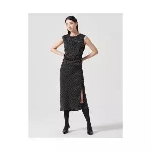 매장정품 에잇세컨즈 8SECONDS 도트패턴 옆셔링 원피스 블랙 (114171AY15) 114171AY15 677825