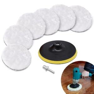 울광택 패드  드릴용 자동차 8팩  M10 어댑터가 포함된 전문가용 패드(125mm)