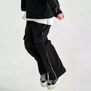 [보리보리/모데쯔]주니어 봄 핑줄 카고 와이드 바지 10대 초등학생 건빵