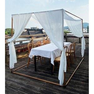 우드캐노피 야외 커튼 촬영 펜션 인테리어 지지대 캐노피 우드