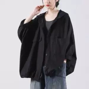 EAMT 여성가디건 가디건 후드 빅사이즈 싱글 루즈핏 YJ3