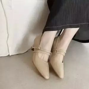 엘럽 여성 오피스룩 메리제인 굽 고양이 구두 스트랩힐 스몰 소프트 힐 통굽 단화 일자 스퀘어형 큰 스트랩