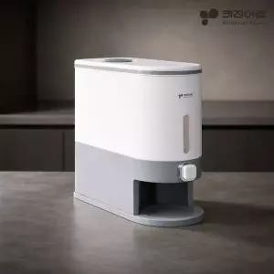 [키친아트] 계량 쌀 보관통 냉장고 보관함 보관용기 잡곡통 원터치 10kg 쌀통 KR-KG10 /NSM..