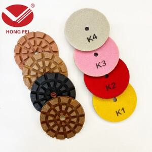 1개 콘크리트 석재 바닥 연마 패드 세트 10cm 4단계 - 5mm 두께 습식 사용 그라인더 버퍼