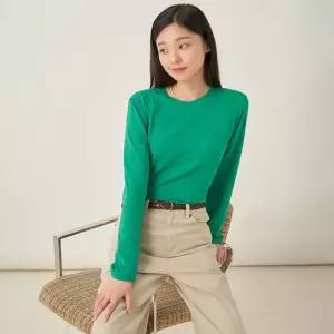 [백화점 정품] 빈폴 레이디스 [Essential] 모달 혼방 긴소매 티셔츠 그린 (BF5741E02M)