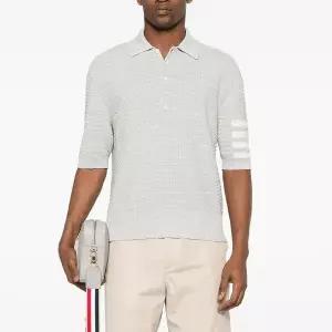 [톰브라운] 4바 와플 남성 반팔 니트 154350845